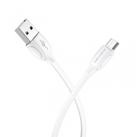 USB kabel Borofone BX19 USB-A to MicroUSB 1.0m bílý