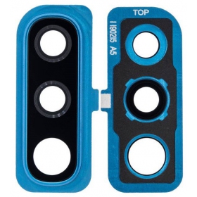 Samsung A505 / A705 Galaxy A50 2019 / A70 2019 sklo kamery (s rámem) (modrý)