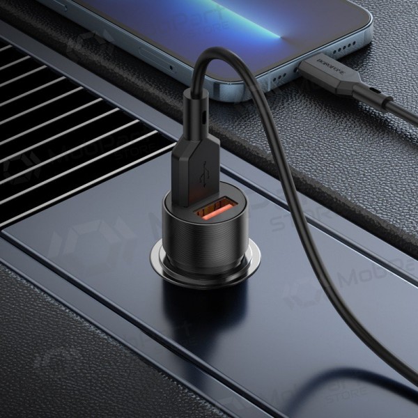 Nabíječka automobilinis Borofone BZ19B 2xUSB-A QC3.0 36W černá