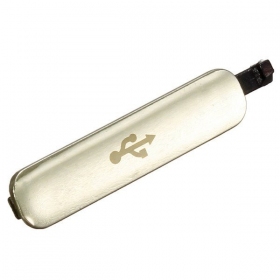 Samsung G900F Galaxy S5 charging socket cover (zlatý)