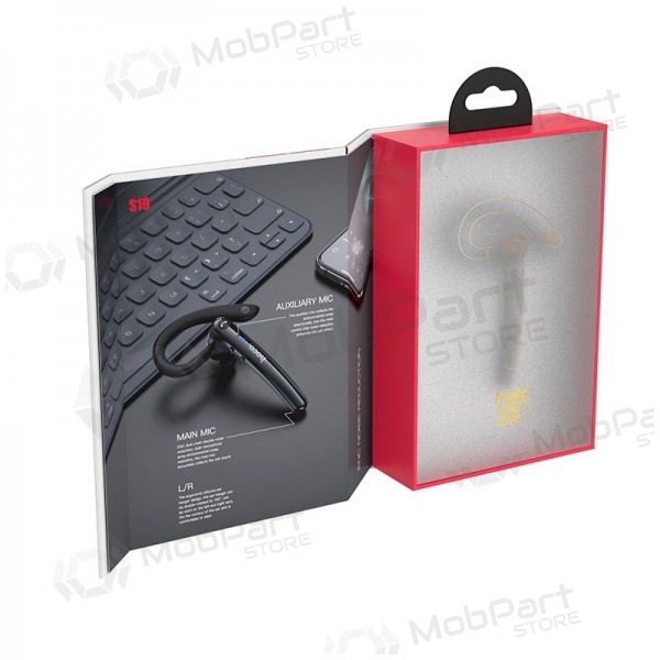 {tekstas} Bluetooth handsfree souprava Hoco S19 Bluetooth černá