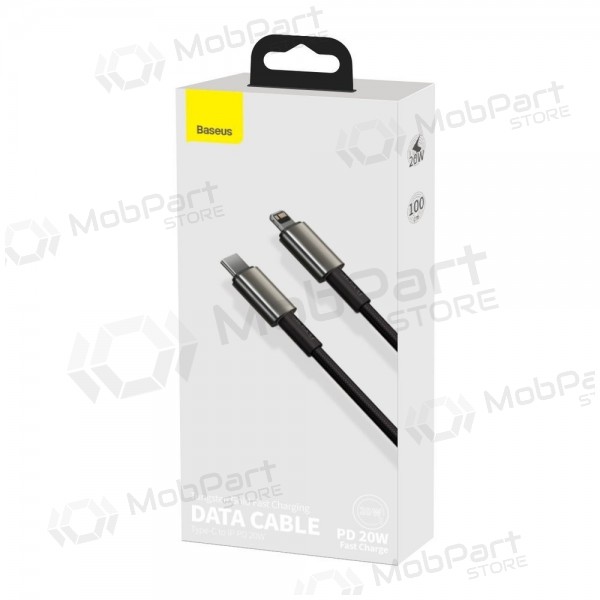 Lightning kabel Baseus Tungsten CATLWJ-01 USB-C na Lightning 1 m PD 20 W černý
