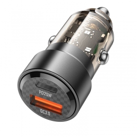 Nabíječka automobilinis Borofone BZ20 PD20W+QC3.0 38W černá