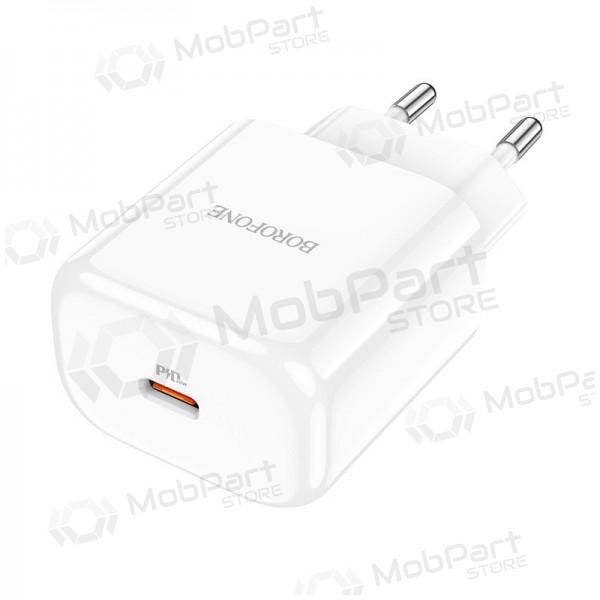Nabíječka Borofone BN3 Type-C QC 3.0, PD 2.0 20W (bílý)