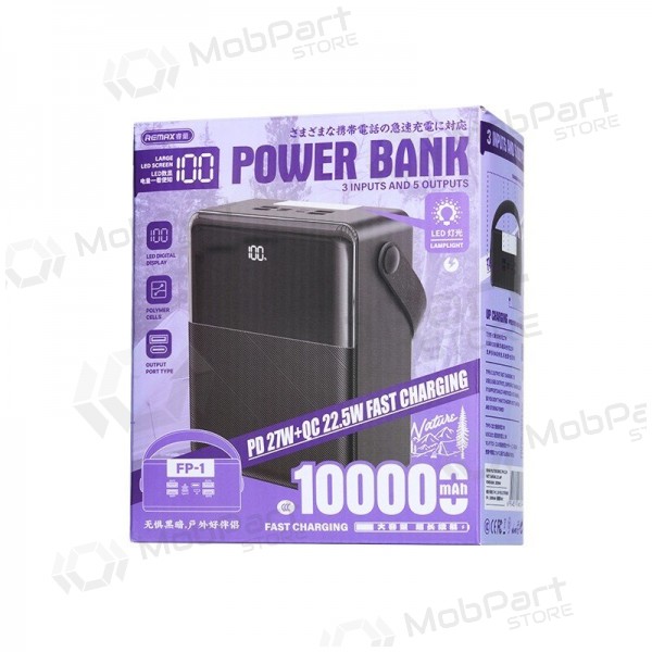 Externí baterie Power Bank Remax FP-1 22.5W 100000mAh černá