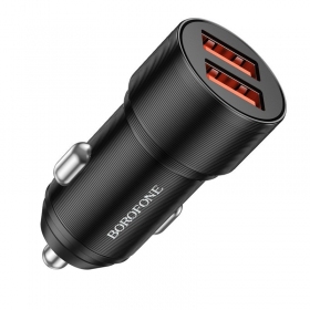 Nabíječka automobilinis Borofone BZ19B 2xUSB-A QC3.0 36W černá