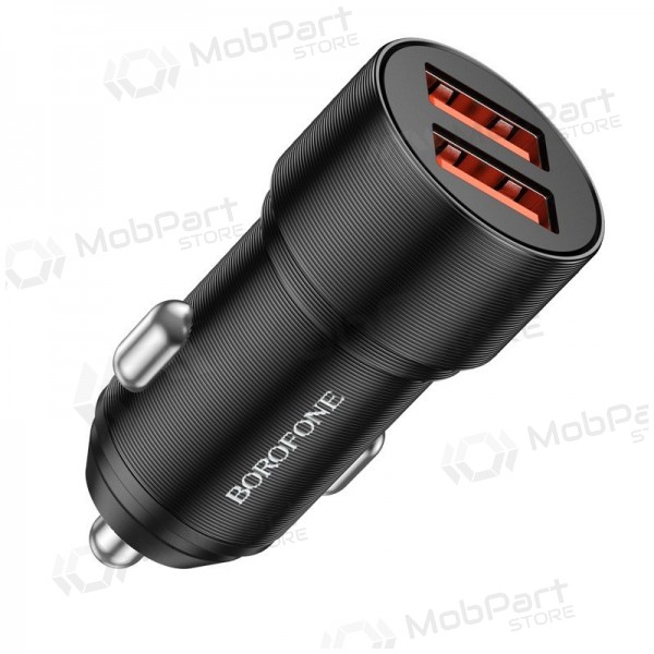 Nabíječka automobilinis Borofone BZ19B 2xUSB-A QC3.0 36W černá