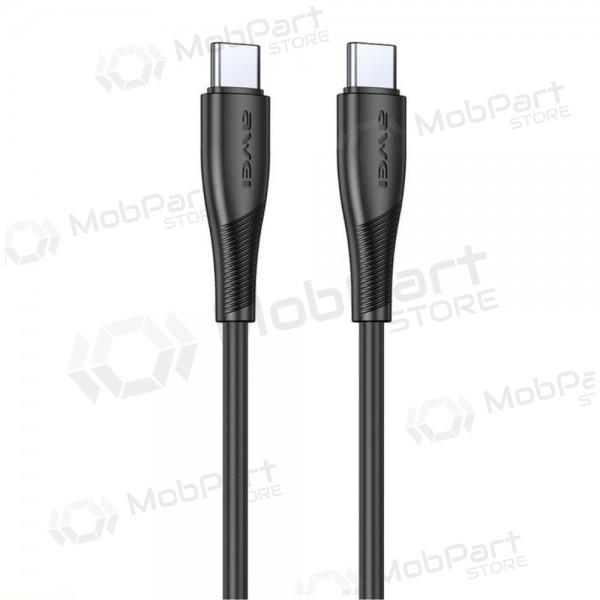 USB kabel Awei CL-182C USB-C to USB-C 1.0m černá