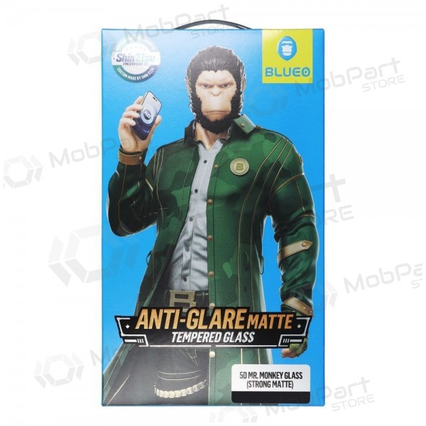 LCD apsauginis stikliukas 5D Mr. Monkey Glass (Strong Matte) Apple iPhone 16 Pro černá