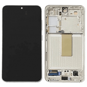 Samsung Galaxy S23 displej (světle zelená) (s rámem) (originál)