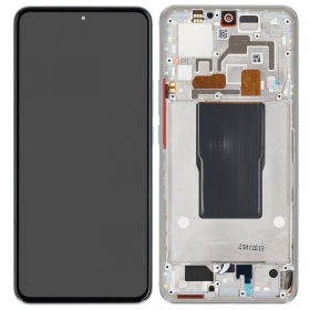 Xiaomi 12T / 12T Pro displej (stříbrný) (s rámem) (Premium)