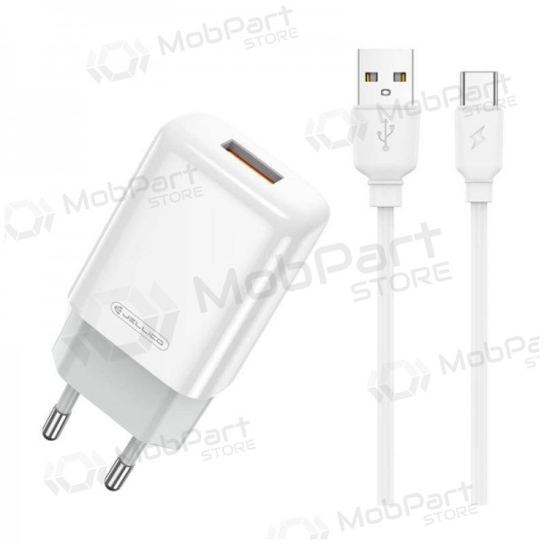 Nabíječka buitinis Jellico EU01 2.4A USB + Type-C bílý