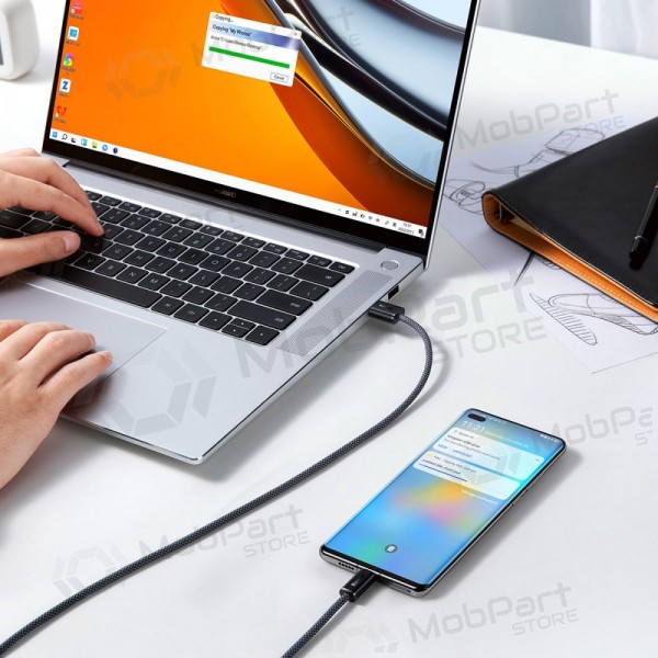 USB kabel Baseus Dynamic 100W USB-A to Type-C 1.0m šedá CALD000616