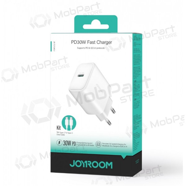 Nabíječka Joyroom JR-TCF24 USB-C PD30W + USB-C to USB-C cable 1.0m bílý