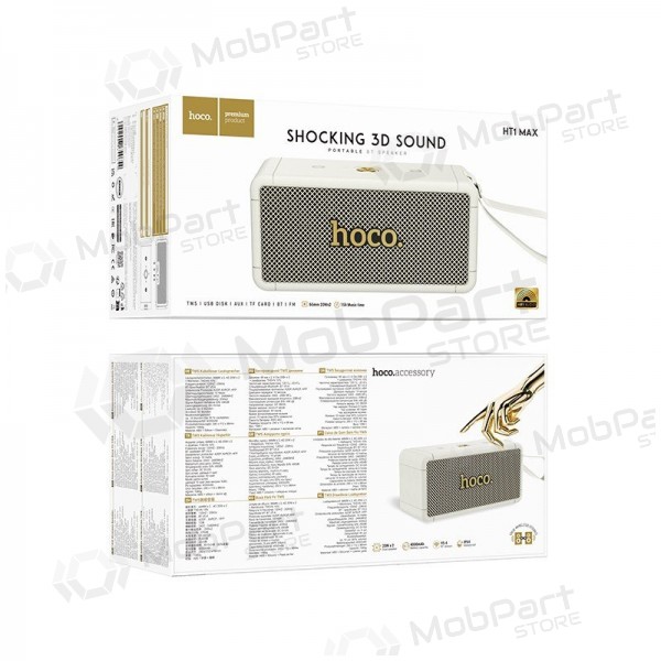Bluetooth přenosný reproduktor Hoco HT1 Max bílý