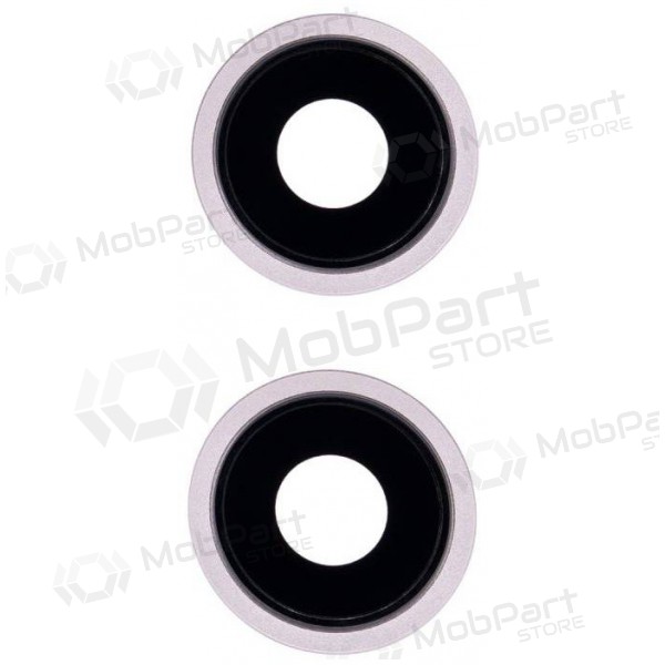 Apple iPhone 13 sklo kamery (2ks) (růžový) (s rámem)