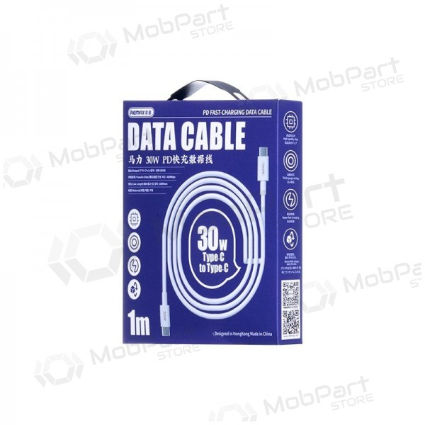 USB kabel Remax RC-C021 USB-C to USB-C 30W 1.0m bílý