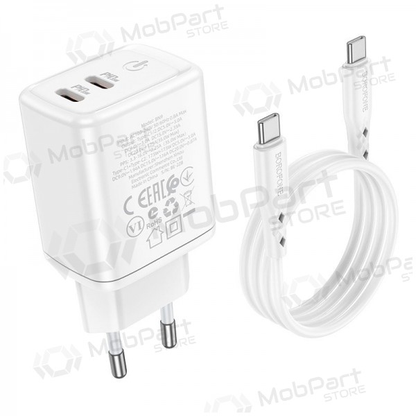 Nabíječka buitinis Borofone BN9 2xType-C 35W + Type-C bílý