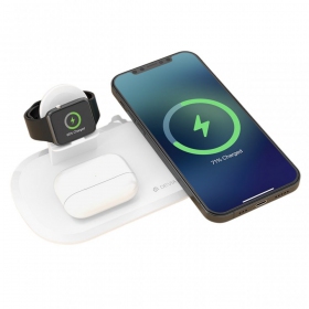 Nabíječka bezdrátový Devia 3in1 Smart Phone, Apple Watch, Airpods (bílý)