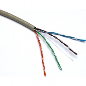 Komunikační kabel Excel 100-065 Cat5 U/UTP (PVC, ECA, šedý, cívka 305m.)