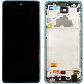 Samsung Galaxy A72 displej (modrý) (s rámem) (originál)