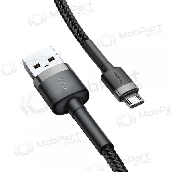 USB kabel Baseus Cafule microUSB 1.0m 2.4A (šedá-černá) CAMKLF-BG1