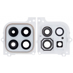 Samsung A226 Galaxy A22 5G sklo kamery (bílý) (s rámem)