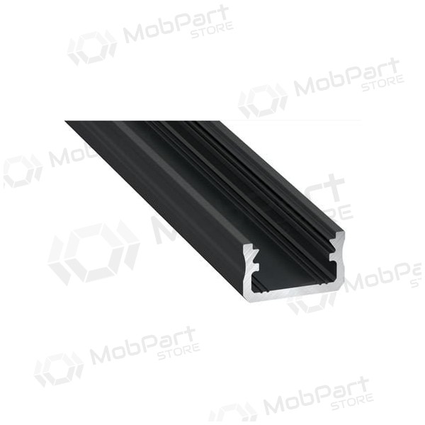 Aliuminis profilis Lumines LED juostoms A (černá, anoduotas, 2m)