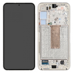 Samsung Galaxy S23+ displej (kreminė) (s rámem) (originál)