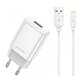 Nabíječka buitinis Jellico EU01 2.4A USB + Lightning bílý