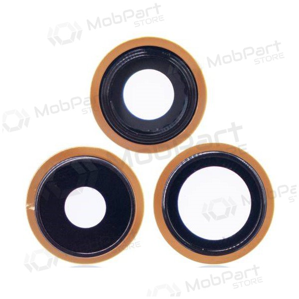 Apple iPhone 13 Pro Max sklo kamery (3ks) (zlatý) (s rámem)