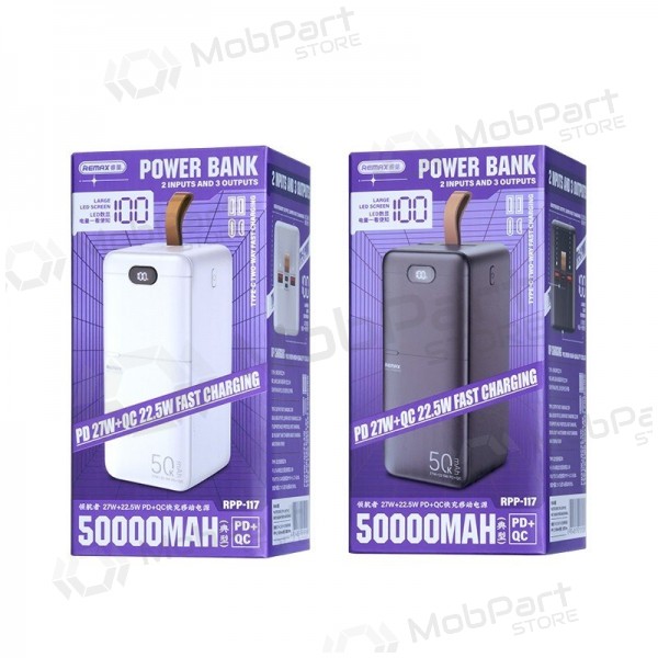 Externí baterie Power Bank Remax RPP-117 22.5W 50000mAh černá