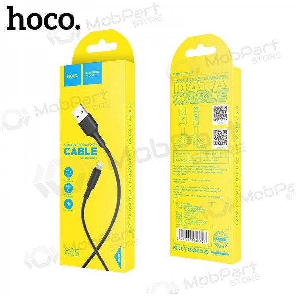 USB kabel HOCO X25 lightning 1.0m (černá)