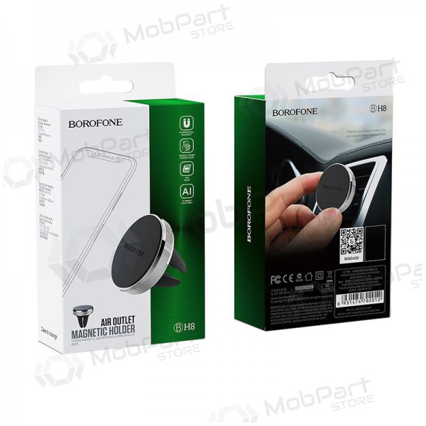 Automobilinis Univerzální telefono laikiklis Borofone BH8, mounted on the dashboard, magnetic, černá
