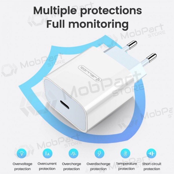 Nabíječka Jellico AK180 20W USB-C + USB-C to Lightning cable 1.0m bílý