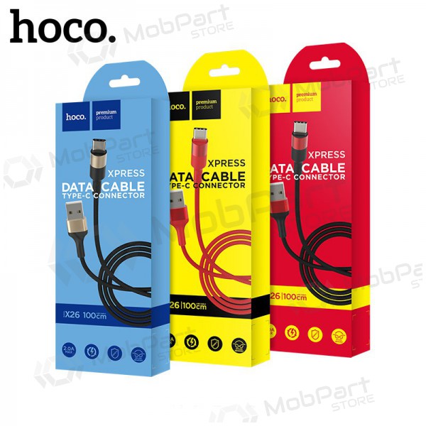 USB kabel Hoco X26 Type-C 1.0m (černá / zlatý)